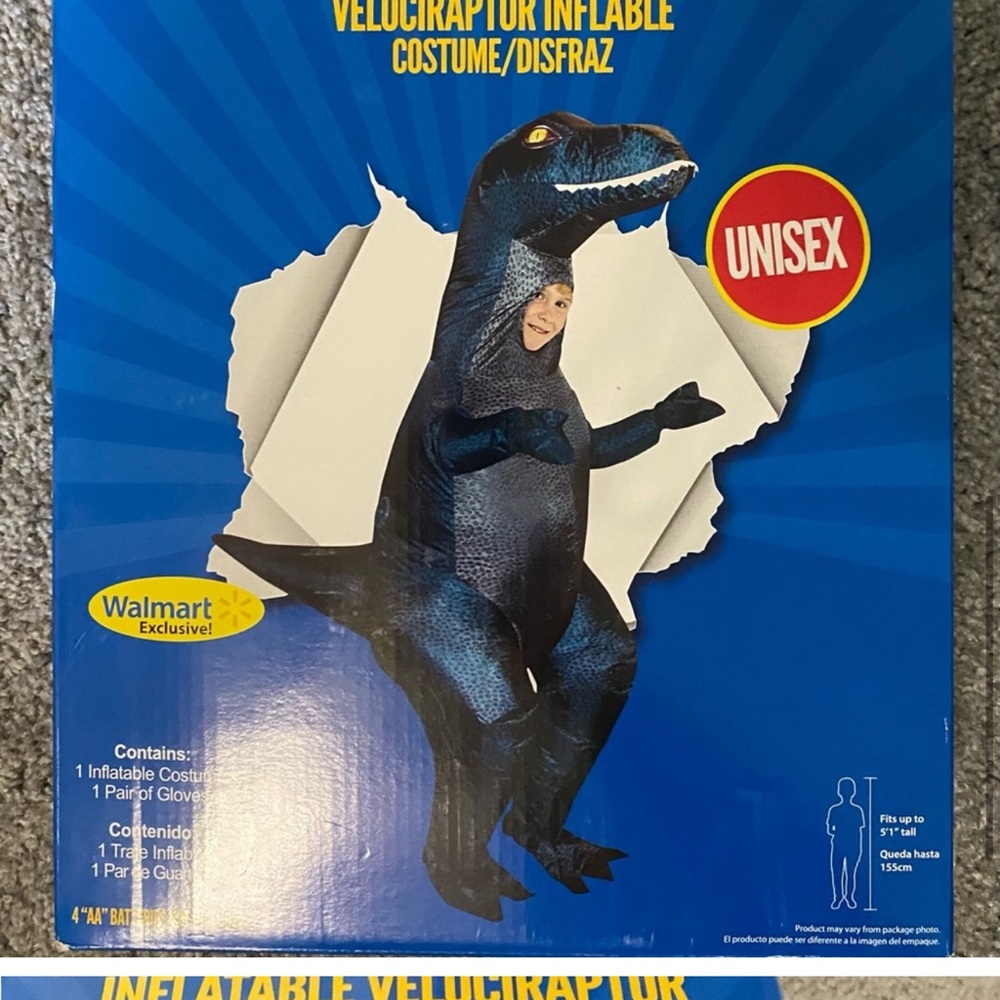 Inflatable Velociraptor Costume